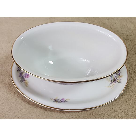 Hutschenreuther Gravy Bowl w Plate Turvel Porcelain Bavaria Germany US Zone Vtg - Picture 12 of 13